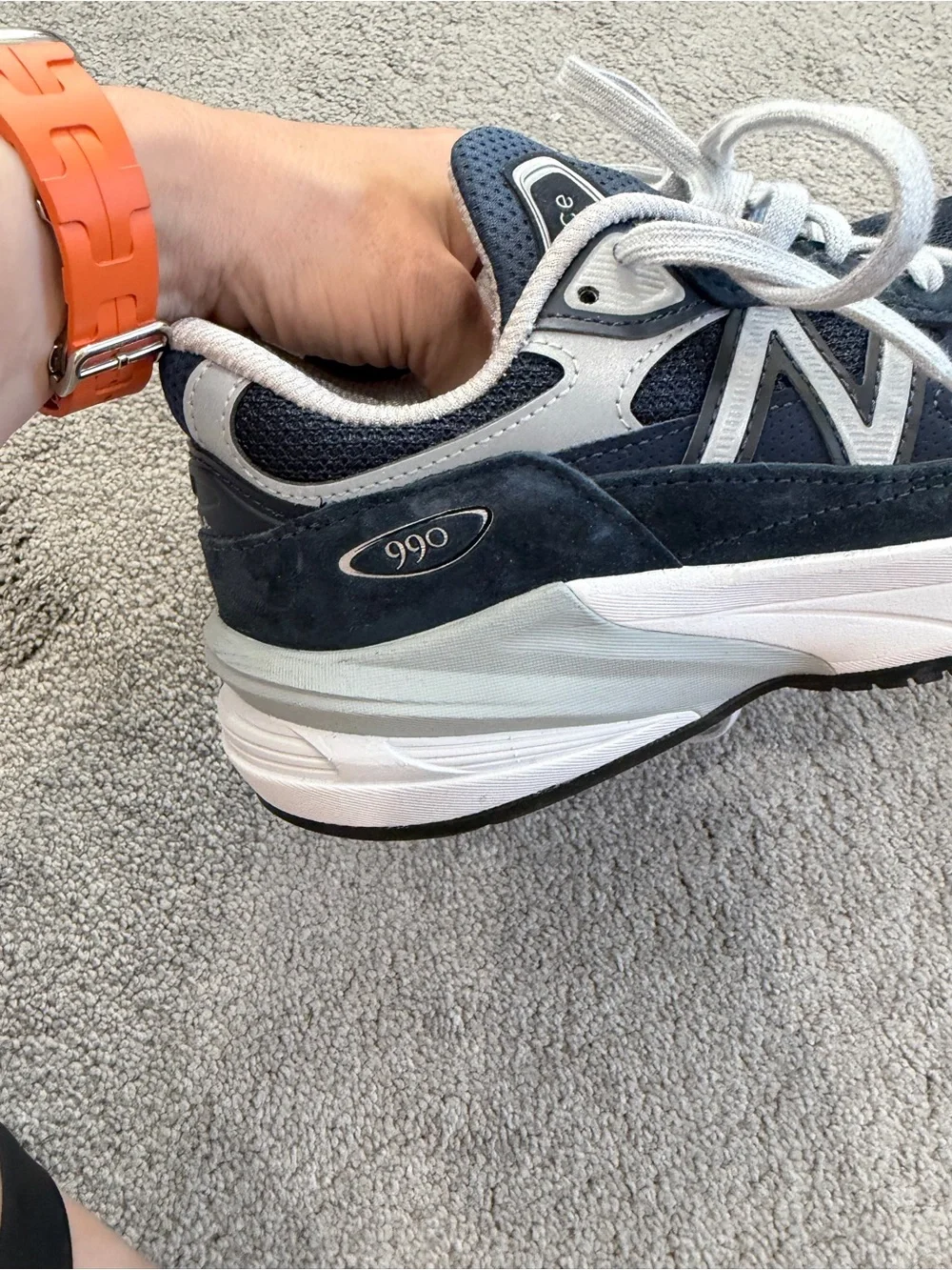 New Balance size 8 Women's Navy and Gray 990 Running Sneakers